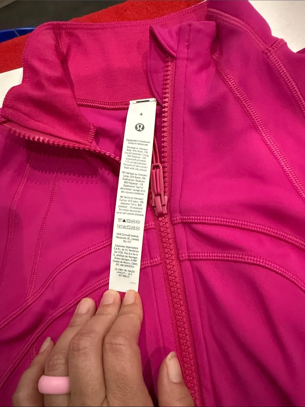 lululemon athletica Fuchsia Full-Zip Bomber Jacket